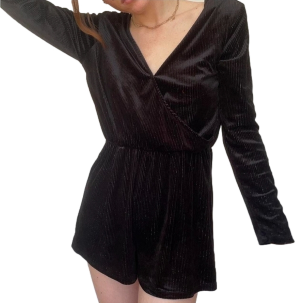 WILD FABLE Velvet Romper Size S